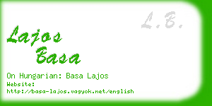 lajos basa business card